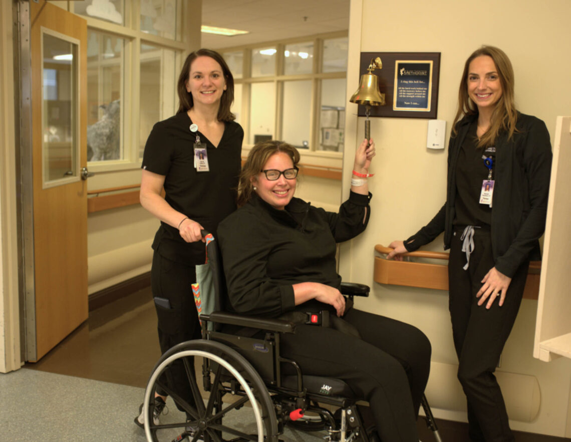 Emily McClain during therapy with her therapists