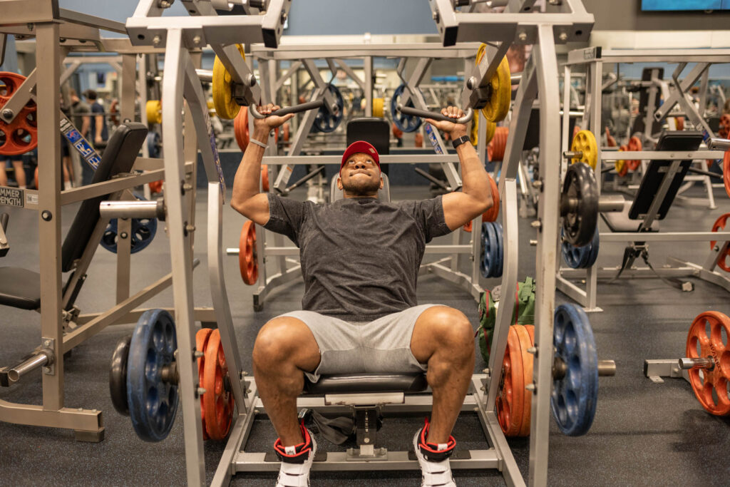 Richard Daniels undergoing strength training