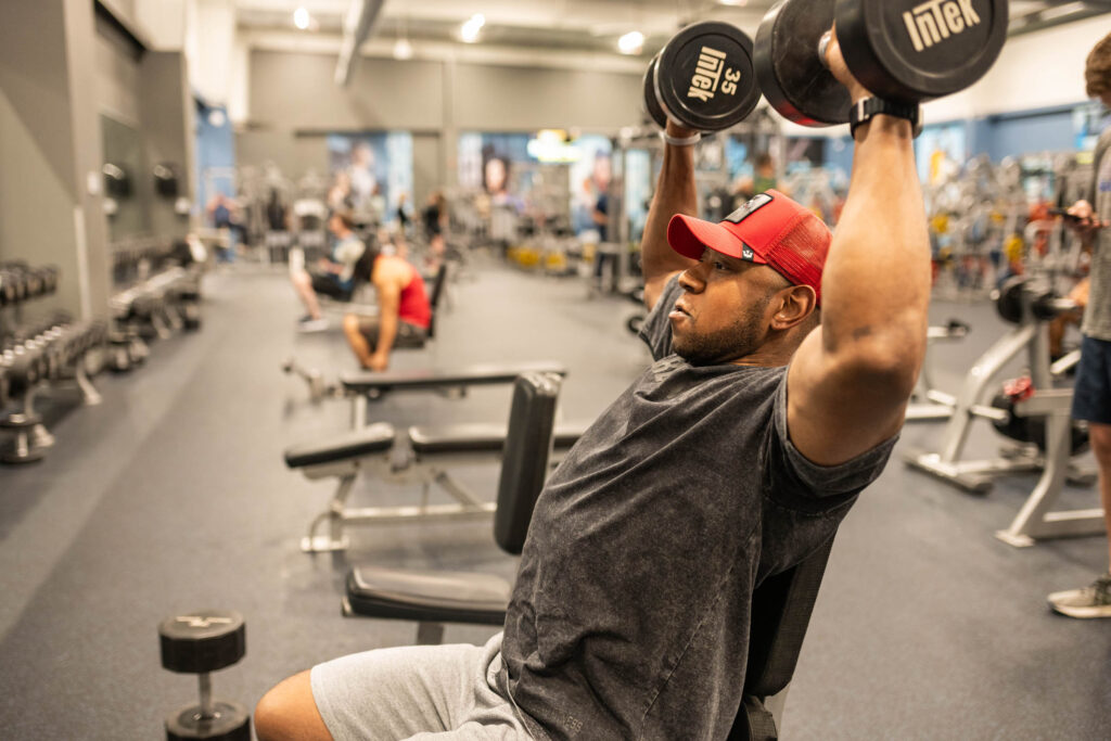 Richard Daniels undergoing strength training