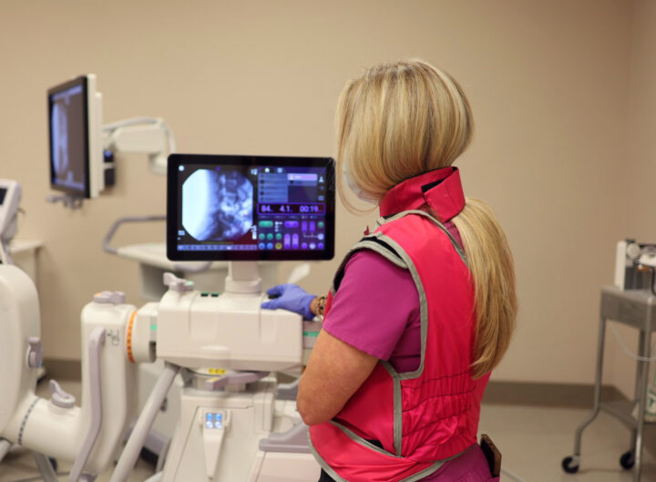 Staff members run an x-ray machine at our Outpatient Hospital Clinic