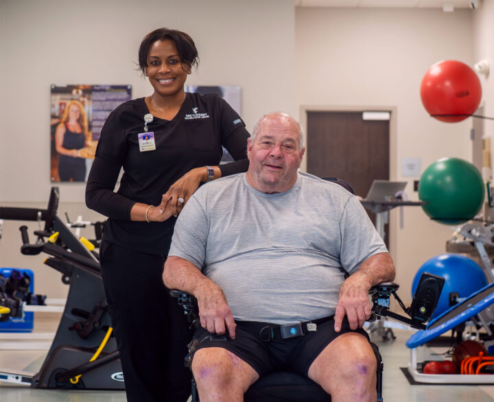 Patient and therapist portrait.