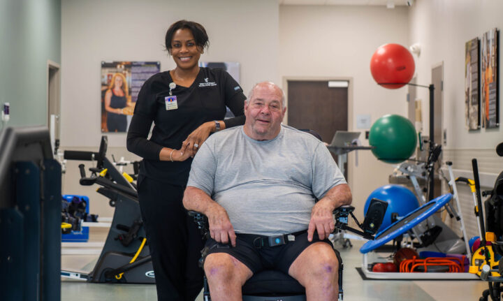 Patient and therapist portrait.