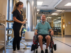 Inpatient Occupational Therapist and patient