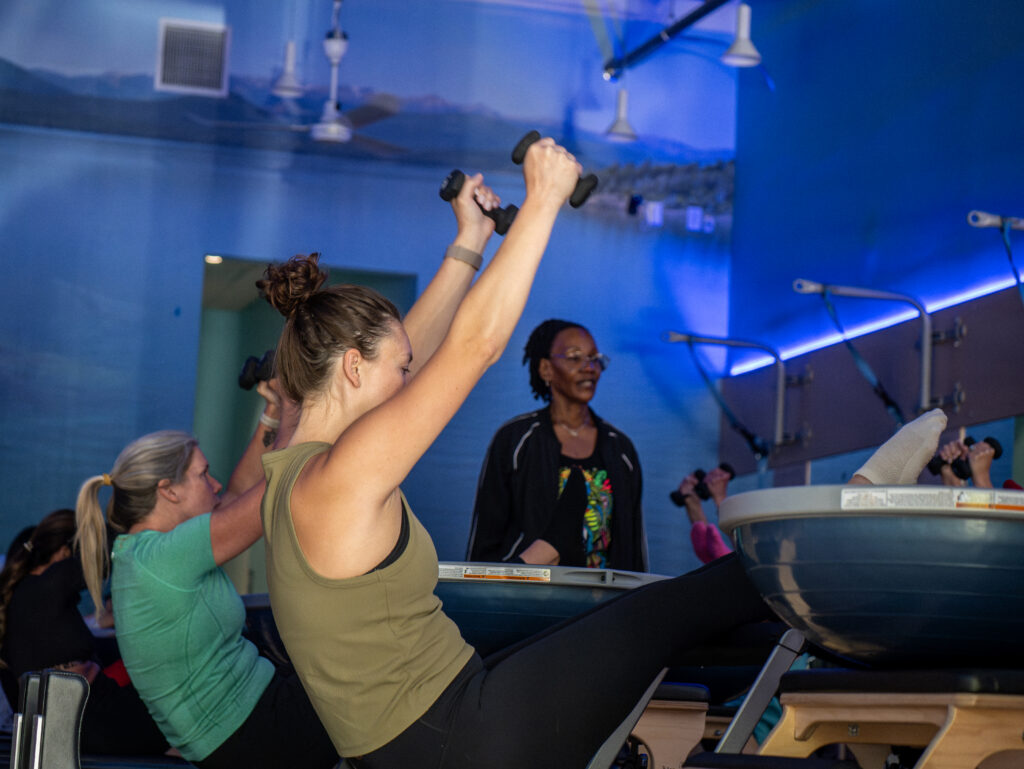Club Pilates attendees in Faith Martin's class