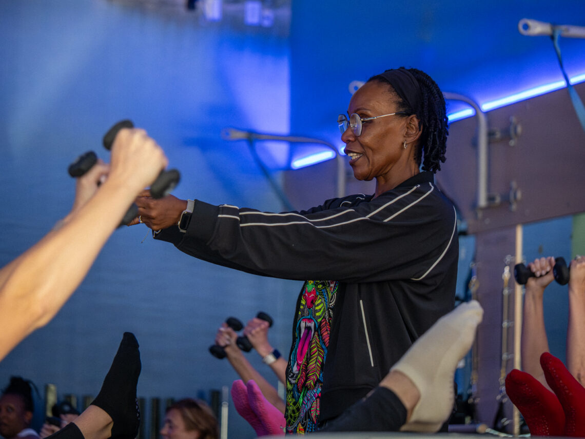 Faith Martin teaching classes at Club Pilates